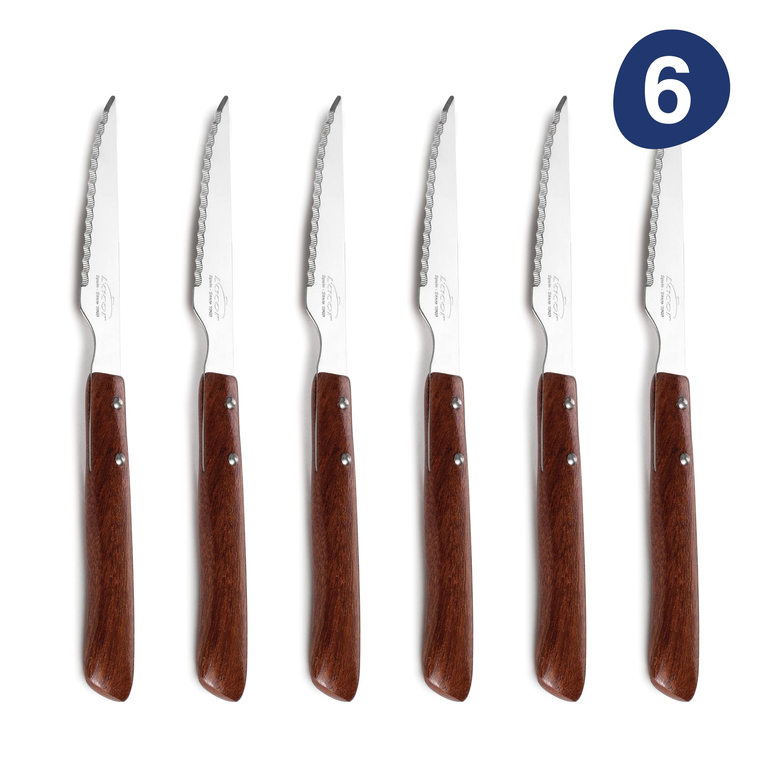 Cuchillo con sierra para asado 5 mango de madera, Pretul
