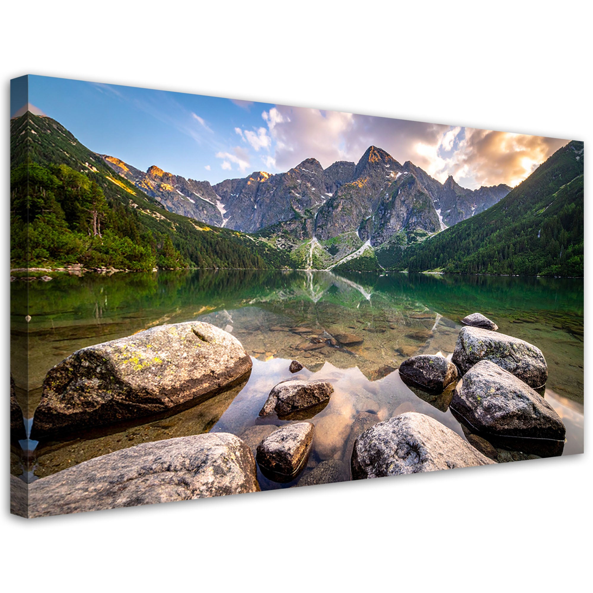 Obraz do salonu sypialni biura, Krajobraz jezioro góry natura 80x40
