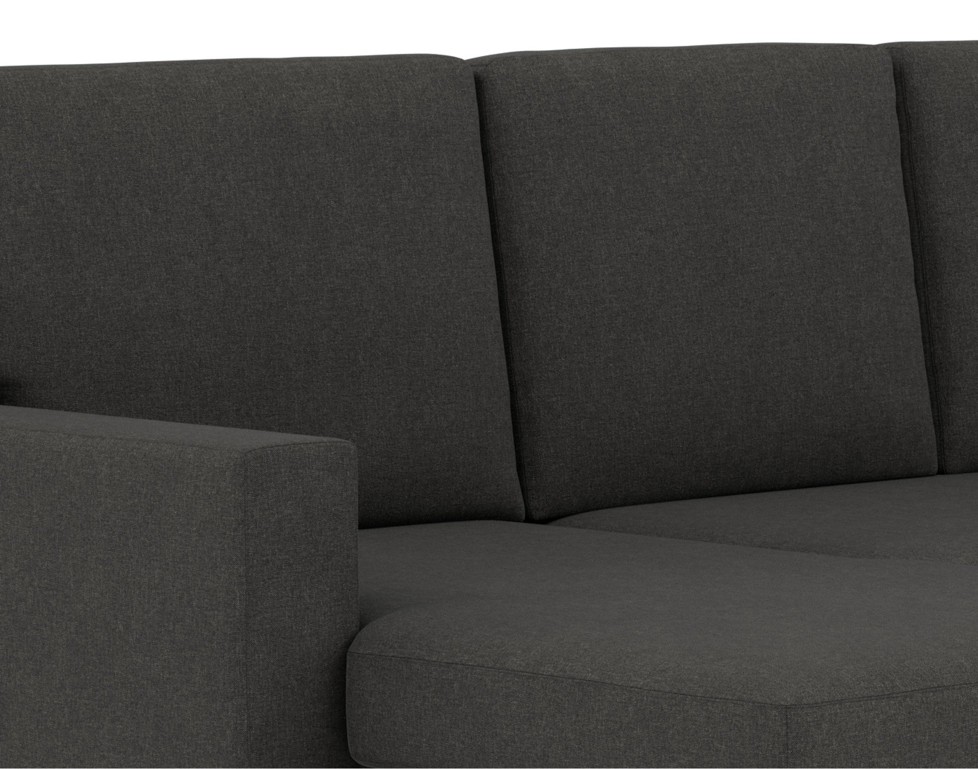 Canapé d'angle réversible convertible 4 places en tissu gris foncé - MEIYA - Best Mobilier - 9