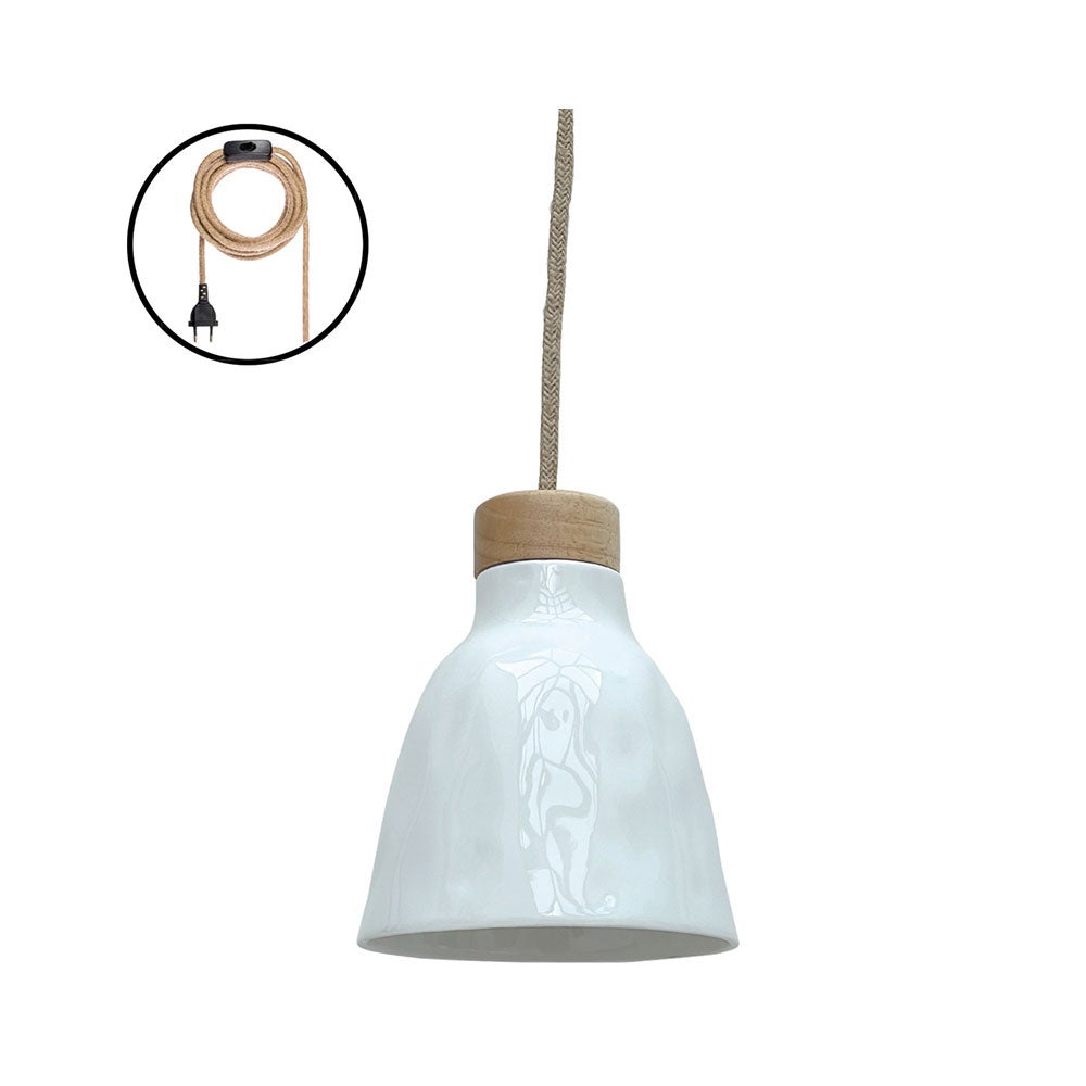 Suspension lampe Baladeuse Rosinette simple émail brillant - 4