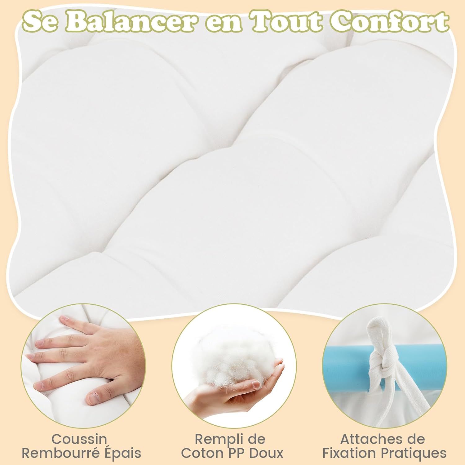 4 en 1 Arche d’Escalade en Bois Enfants avec Coussin Moelleux, Arche à Bascule, Charge 50KG, 3 Ans+ - 6