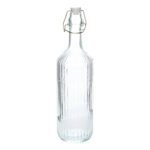 Bottiglie Di Vetro Da 1 Litro Con Tappo In Acciaio Inox - A Prova Di Perdite, Riutilizzabili Per Bevande Calde E Fredde, Per Cucina E Feste - Confezione Da 2 - 4