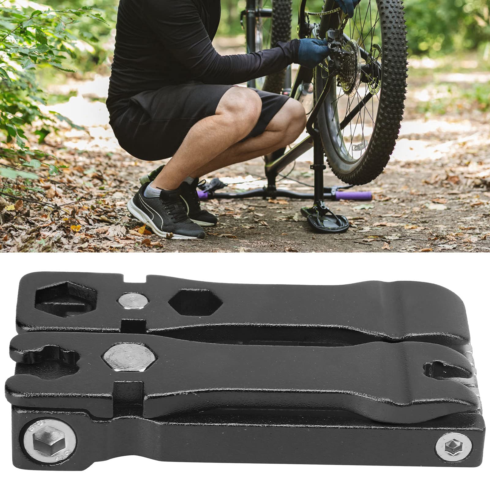 Video su Qual è 17 in 1 K di attrezzi multifunzionali per biciclette Mini attrezzo per riparazione bici Strumenti universali per il ciclismo