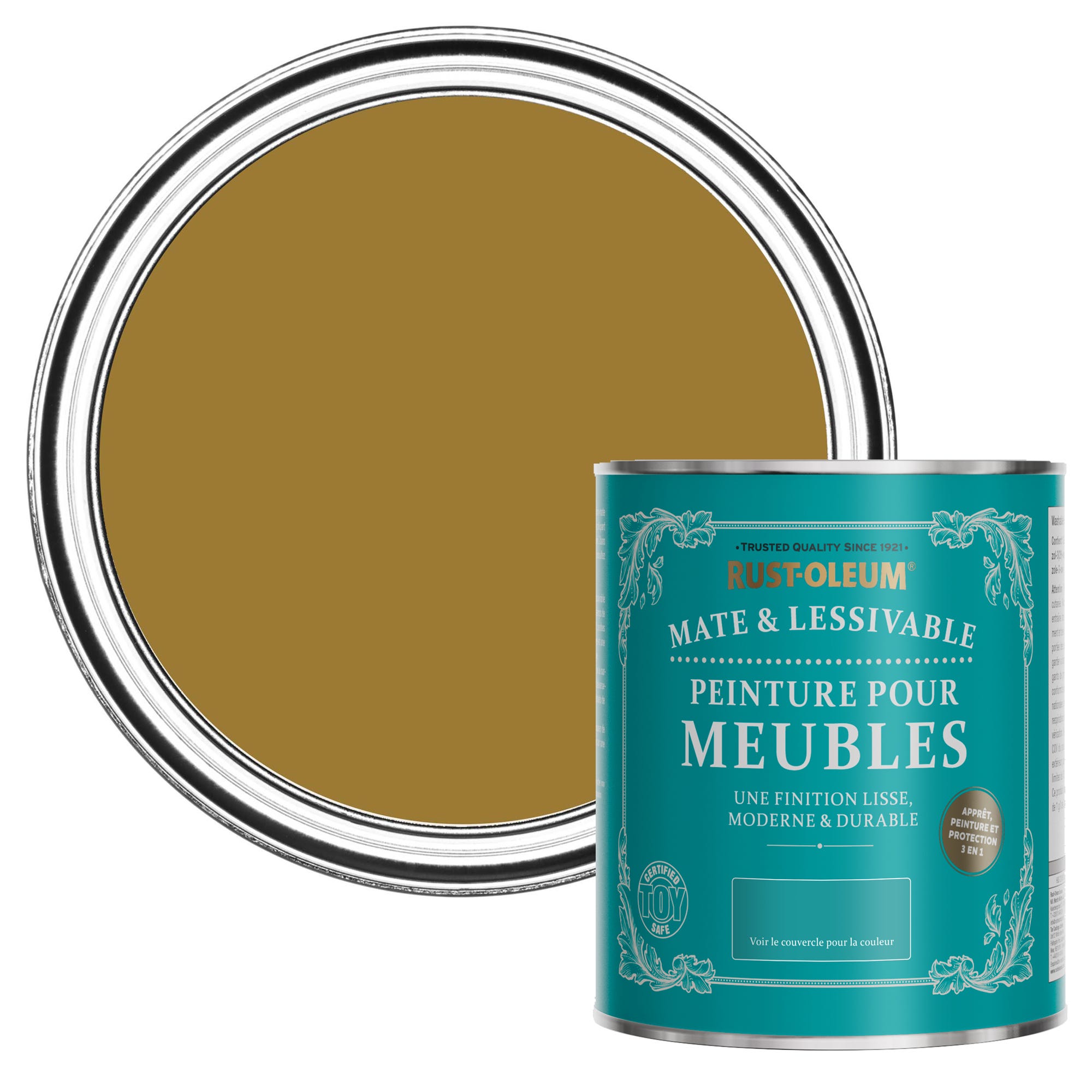 Jaune Rusted Peinture Jaune Mate et Lessivable pour Meubles RUST-OLEUM - Moisson ...
