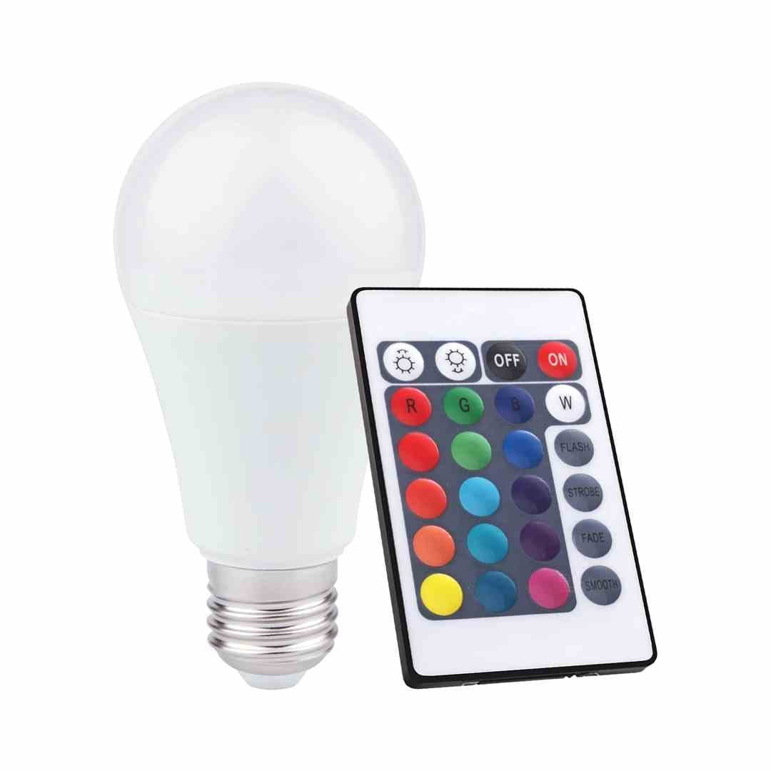 Bec LED Smart Eko-Light EK8049, 10W, E27, RGB, 935 lm, sferic, alb mat ...