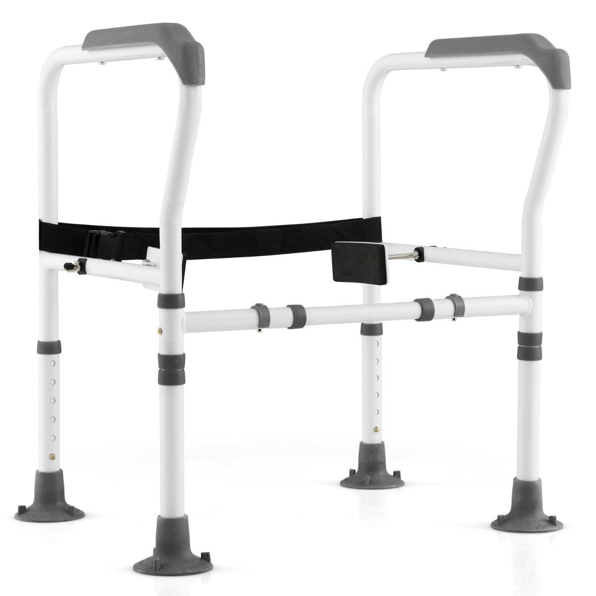 Barre d'appui réglable pour toilettes – 6 hauteurs, 2 largeurs, acier ...