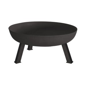Braciere sferico in metallo nero - traforato