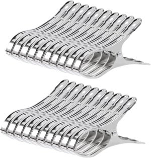 20 Mollette Per Bucato In Plastica Con Molla In Acciaio, 5,6 X 2,5 Cm, Multiuso Per Asciugamani E Vestiti, Antivento - 2