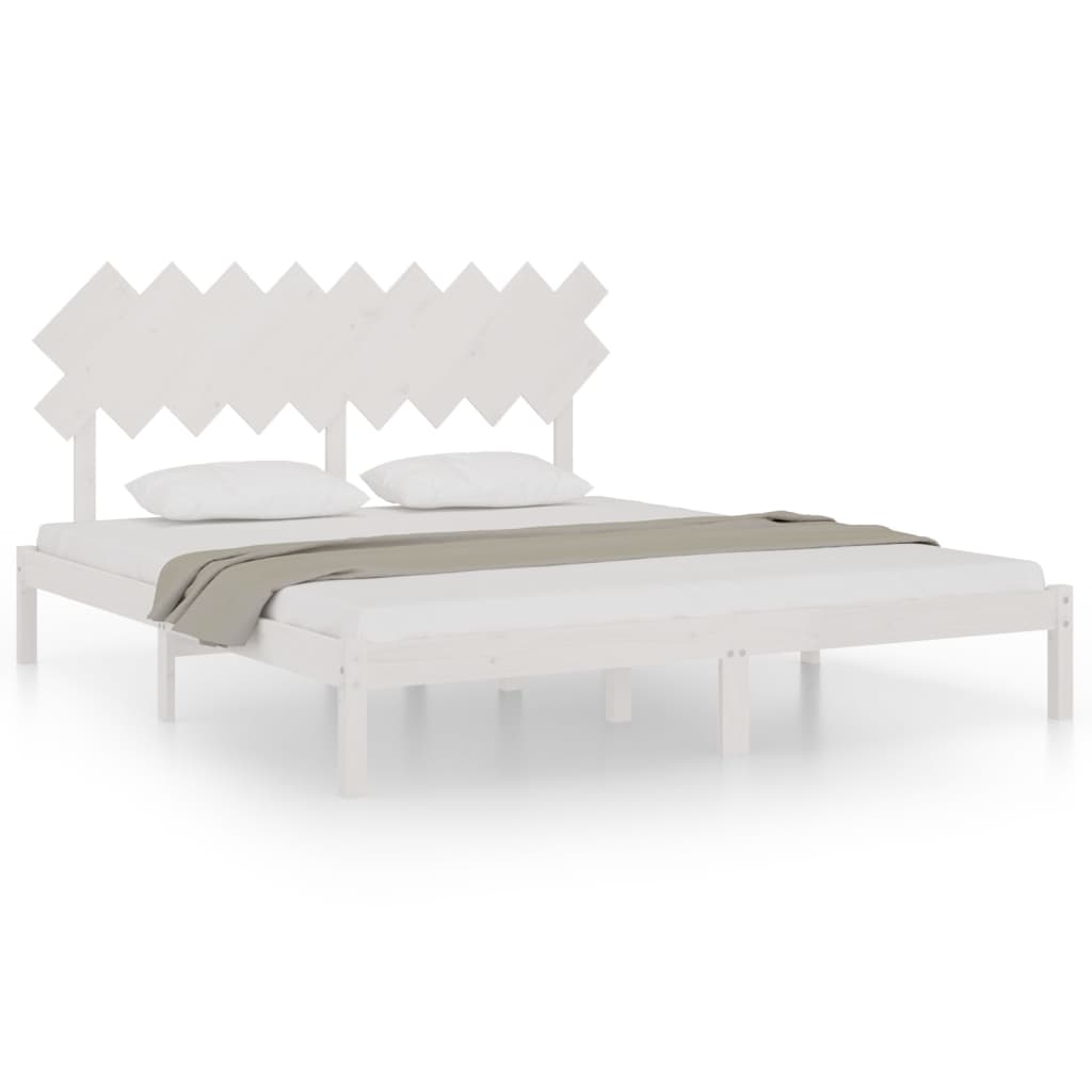 Łóżko Drewniane Rama Łóżka Sofa Biała Do Sypialni Pokoju 180x200 cm