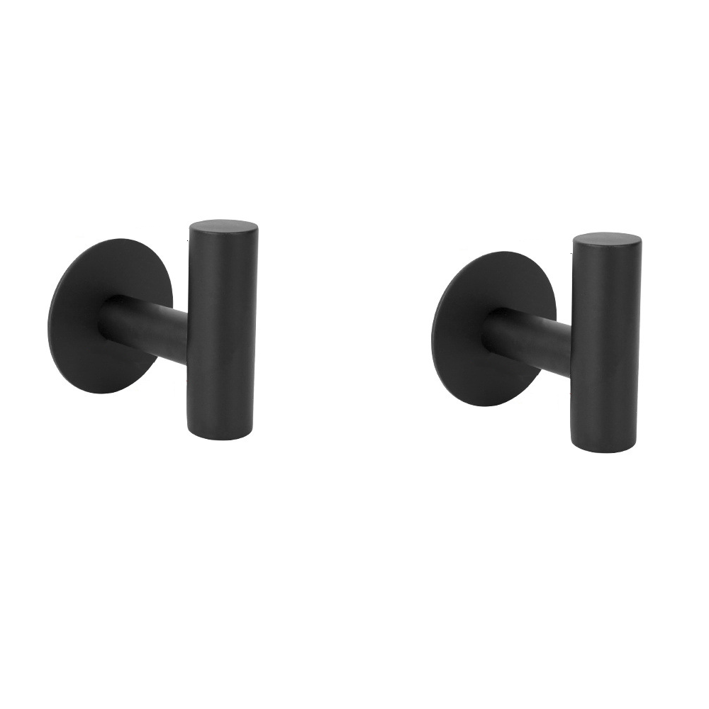 Portasciugamani Ad Anello In Acciaio Inox Nero Opaco – Design Quadrato Salvaspazio Per Bagno Moderno