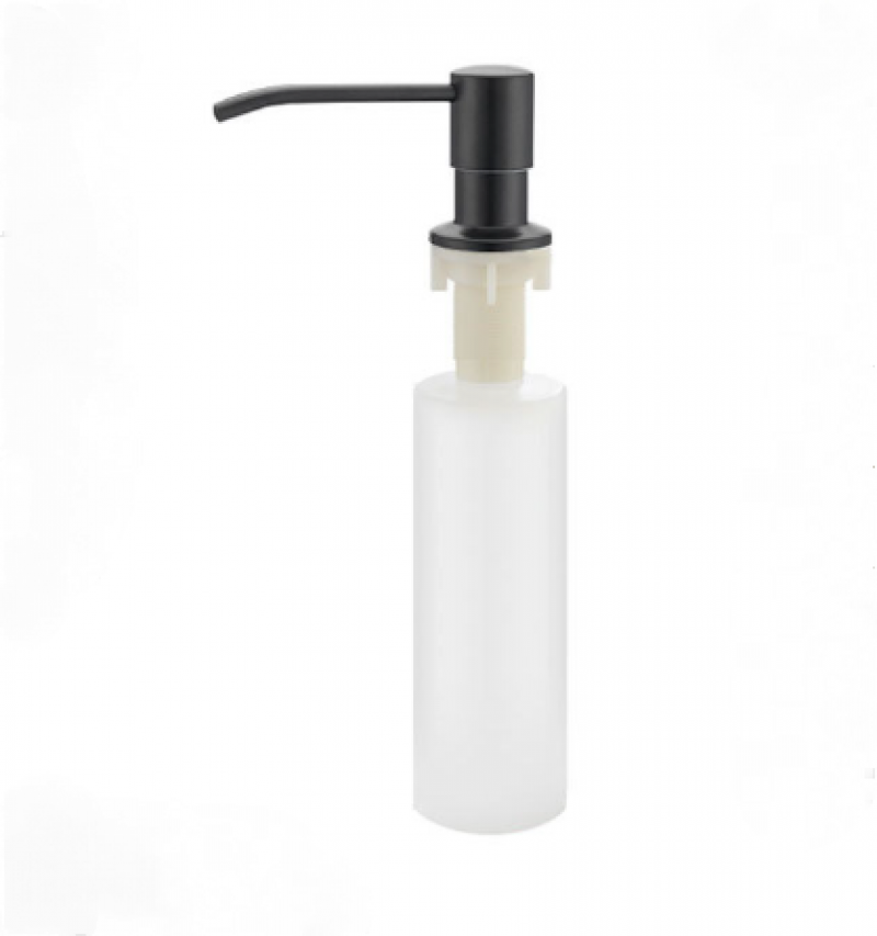 Wpuszczany dozownik do mydła - 350 ml - Czarny - Pasuje do blatów domowych - Czarny - Stal nierdzewna