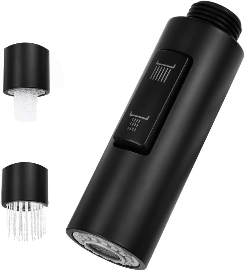 Wyciągana bateria natryskowa 2-tryby, głowica natrysku kuchennego — czarna