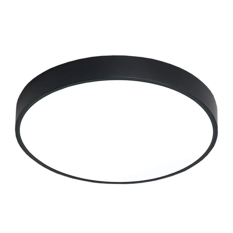 Plafon Modern okrągły czarno-biały LED 20W 3000K 1800lm wym: 5 x 30 cm IP20 aluminium Abigali