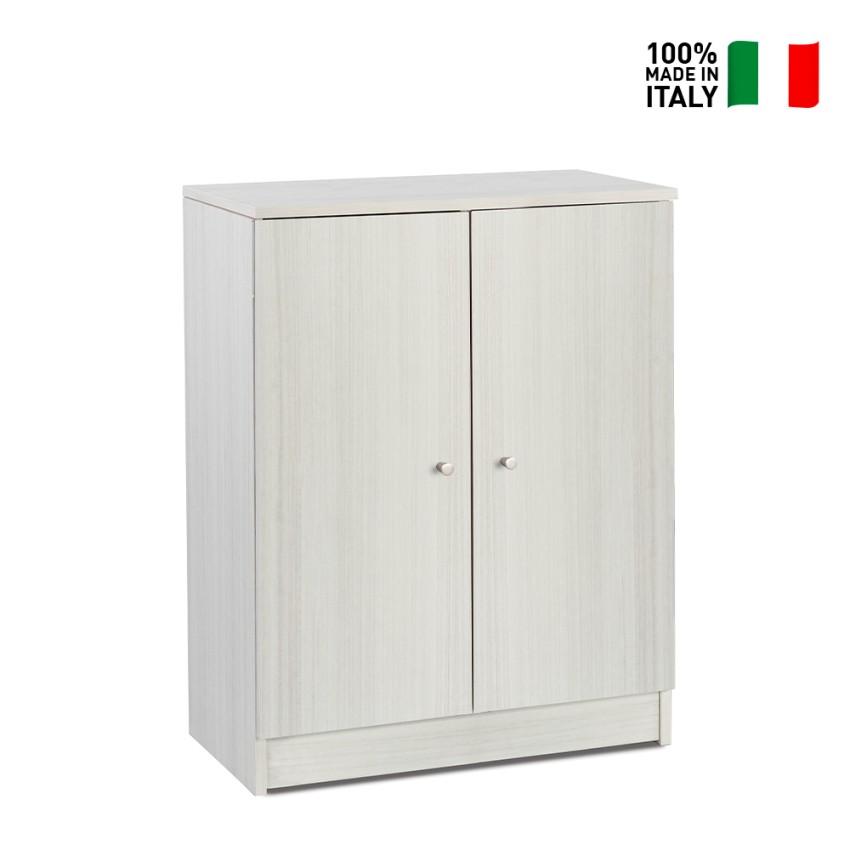 Armoire multifonctionnelle salon bureau chambre 2 portes 2 compartiments Samo - 2