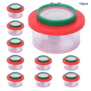 Set Esplorazione Insetti Per Bambini - 4 Scatole Con Lente Di Ingrandimento 3x E 4 Pinzette, Portatile Per Attività Outdoor E Scoperte Scientifiche - 4