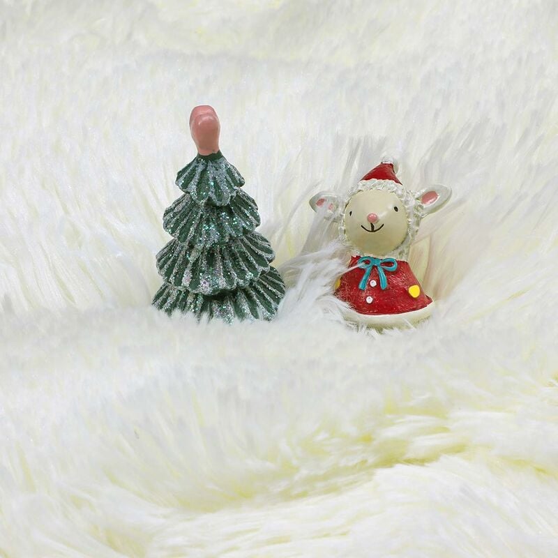 120cm Tapis Rond Chambre Tapis Salon Anti Slip Doux Moelleux Tapis Shaggy Tapis de Sol Grand pour Couloir Blanc - 3