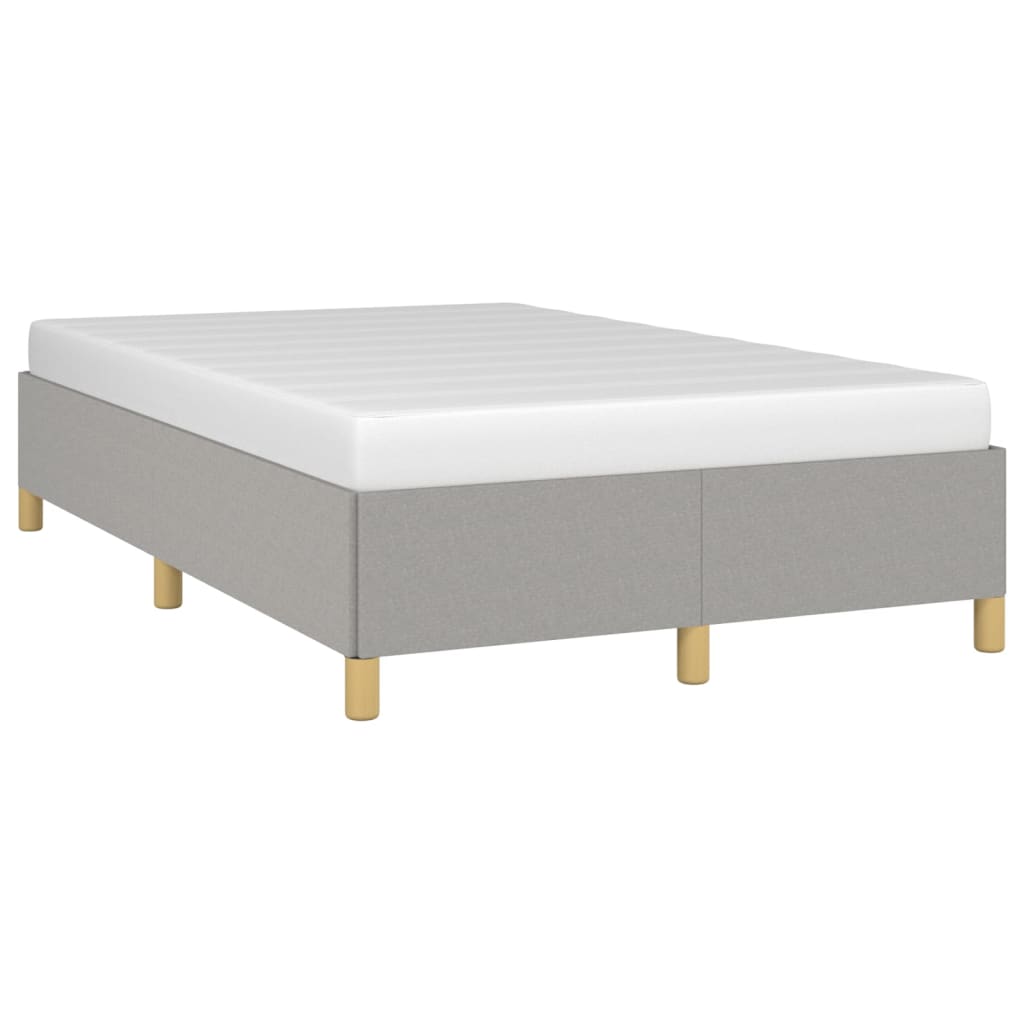 Cadre de lit sans matelas gris clair 120 x 200 cm tissu - 3