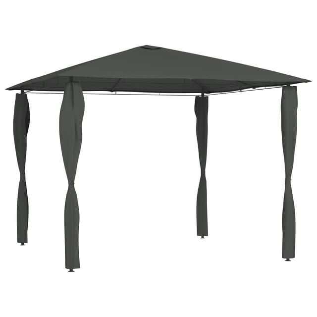 Gazebo da Giardino | Gazebo da Esterno con Montanti Rivestiti 3x3x2,6 m Antracite 160 g/m² CFW94947