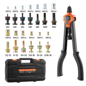 Lot De 10 écrous Rivetés Moletés 1/2"-13 - Finition Bronze Ton, Par Uxcell