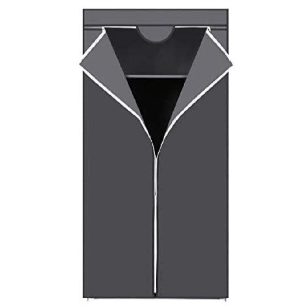 Armario plegable de tela con barra colgante, organizador de vestidor