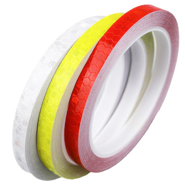 12 Bandes Adhésives Réfléchissantes - Autocollants Sécurité Pour Vélo, Casque, Vêtements