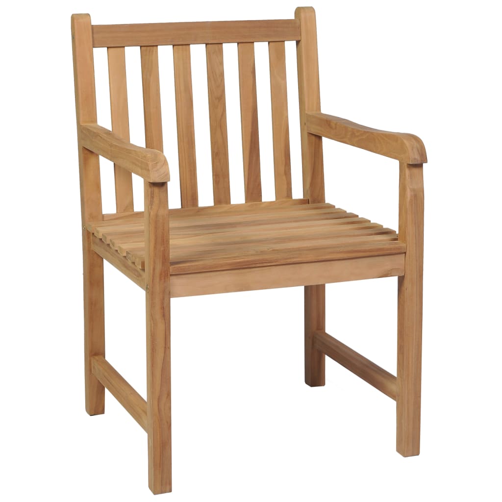 Chaise de jardin pliable sans coussin en Teck Multicouleur - 4