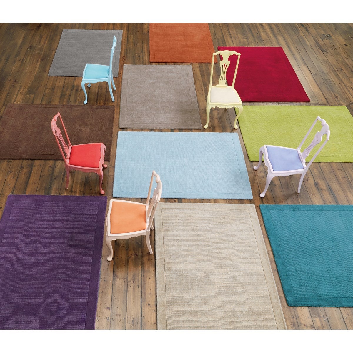 Tapis uni pure laine tufté CANDY 60x120 cm - 5