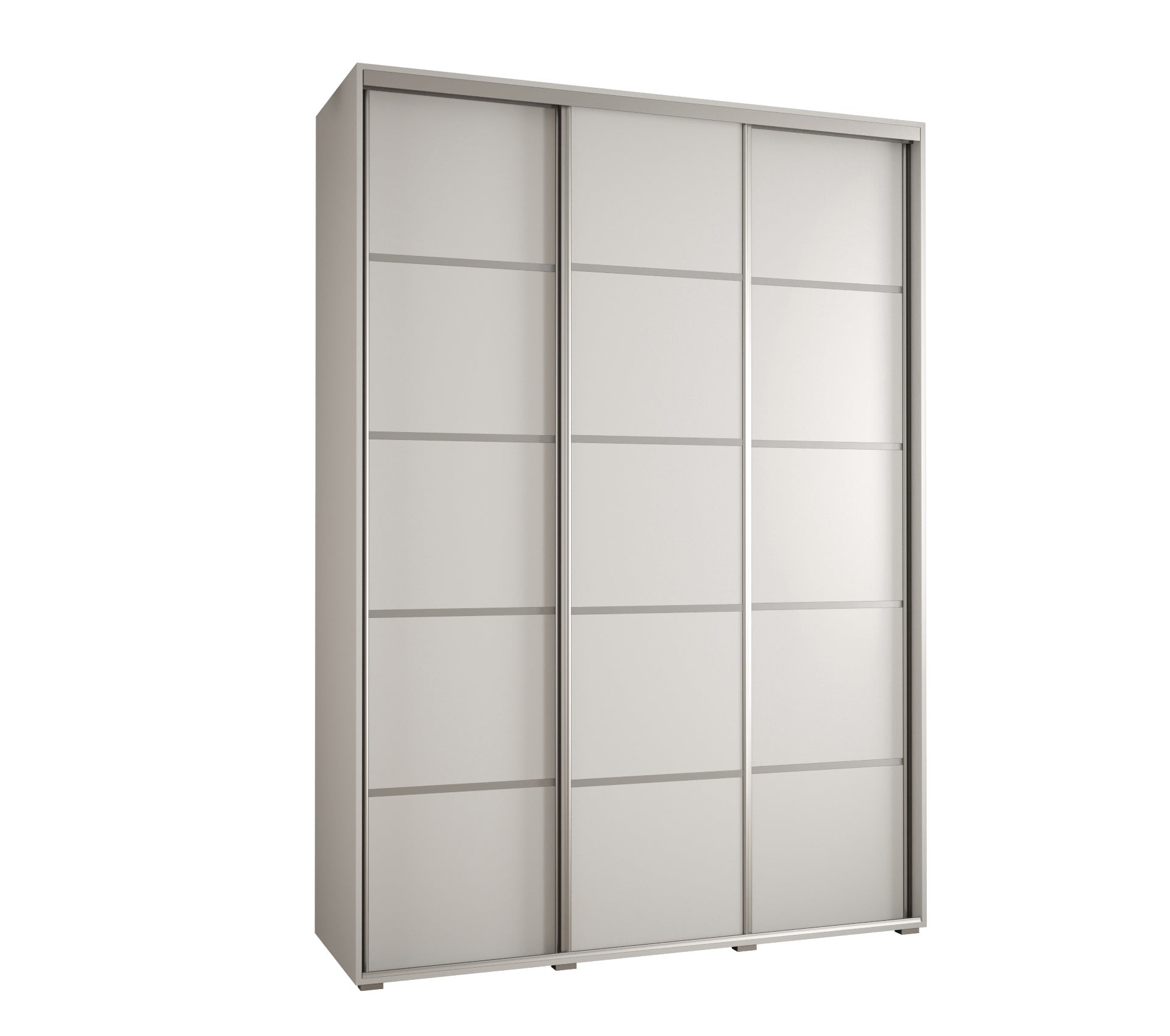 Szafa przesuwna wysoka Davos 4 170 x 45 x 235,2 cm biały + biały + u. srebrny - Abiks Meble