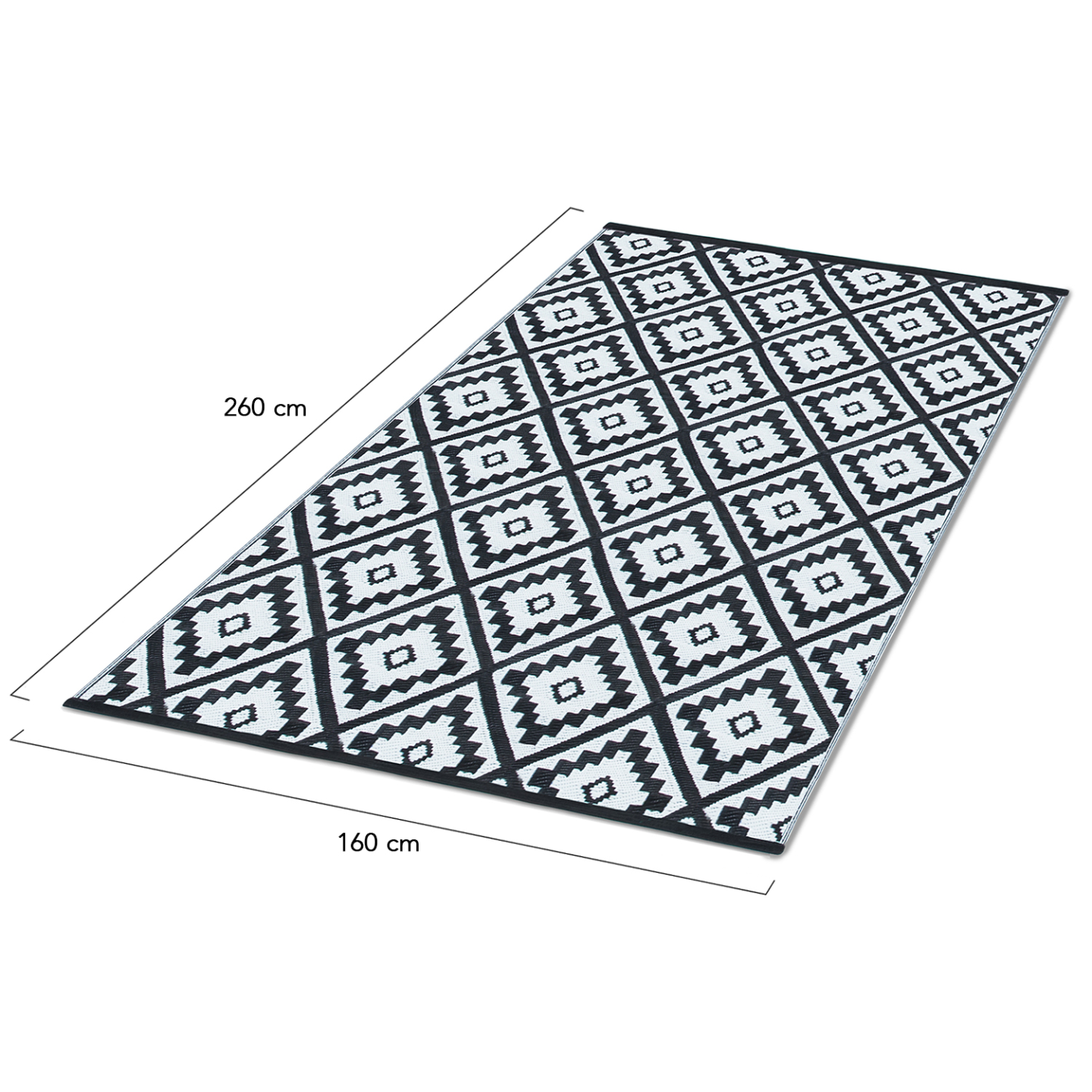Tapis extérieur BAHAMAS noir 160 x 260 CM - 5
