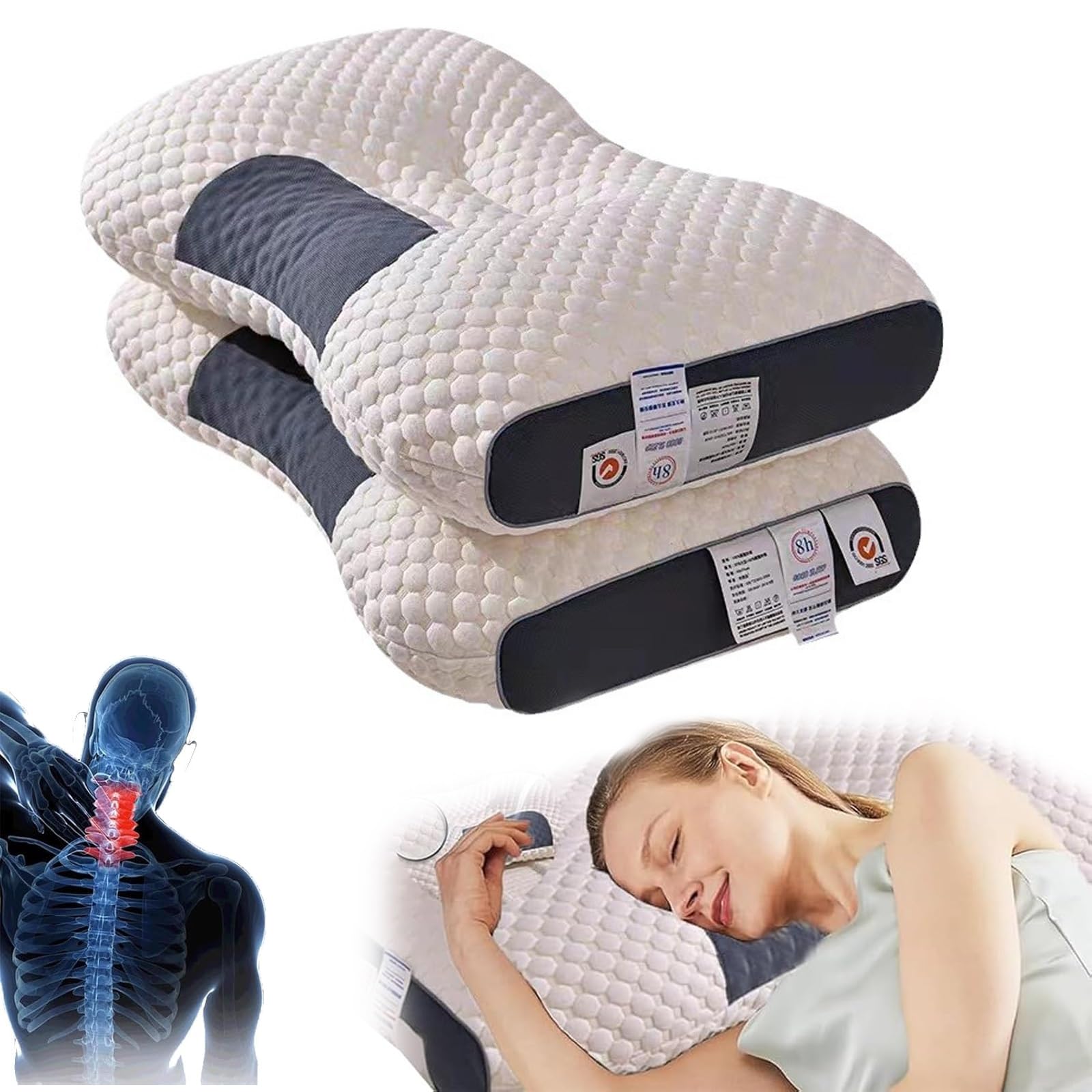 pezzi Cuscino cervicale traspirante lavorato a maglia, cuscino