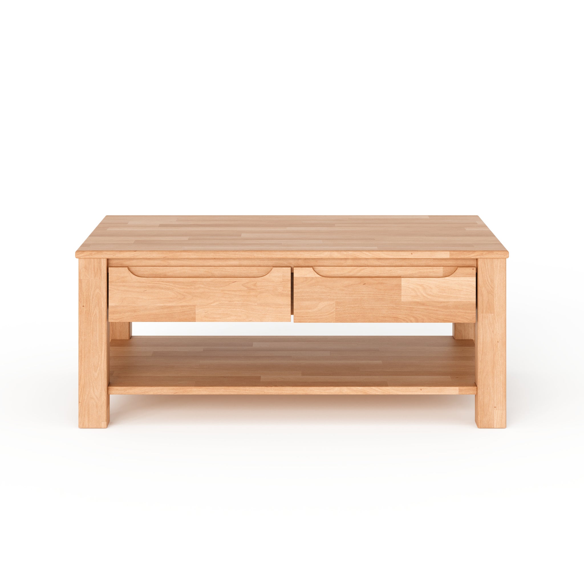 Table Basse En Hêtre Massif 75x46x40cm - Design épuré Et Naturel