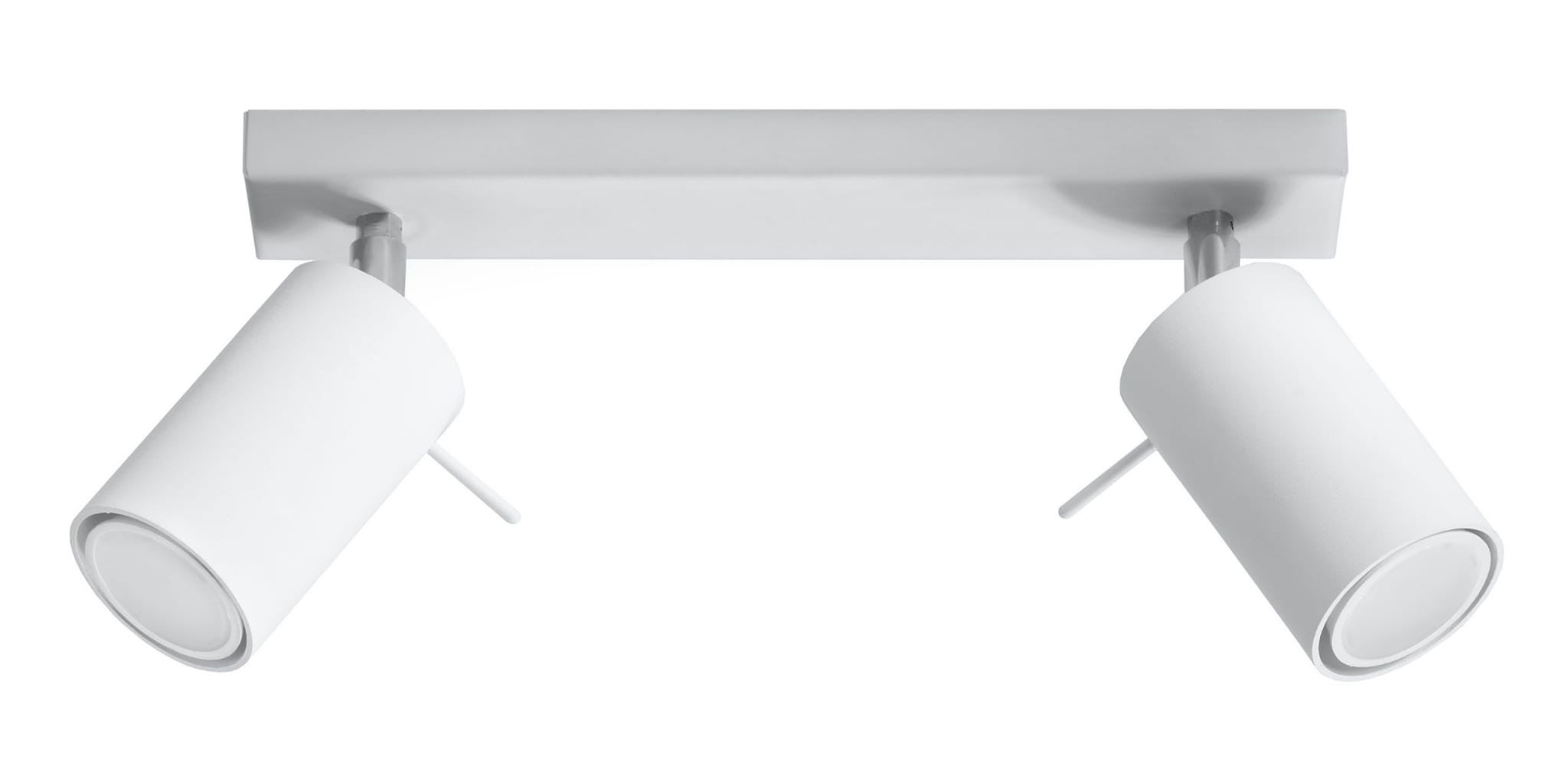 Reflektor sufitowy spot natynkowy Ring listwa biały chromowany 2xGU10x40W wym: 30 x 8 cm metal Sollux Lighting