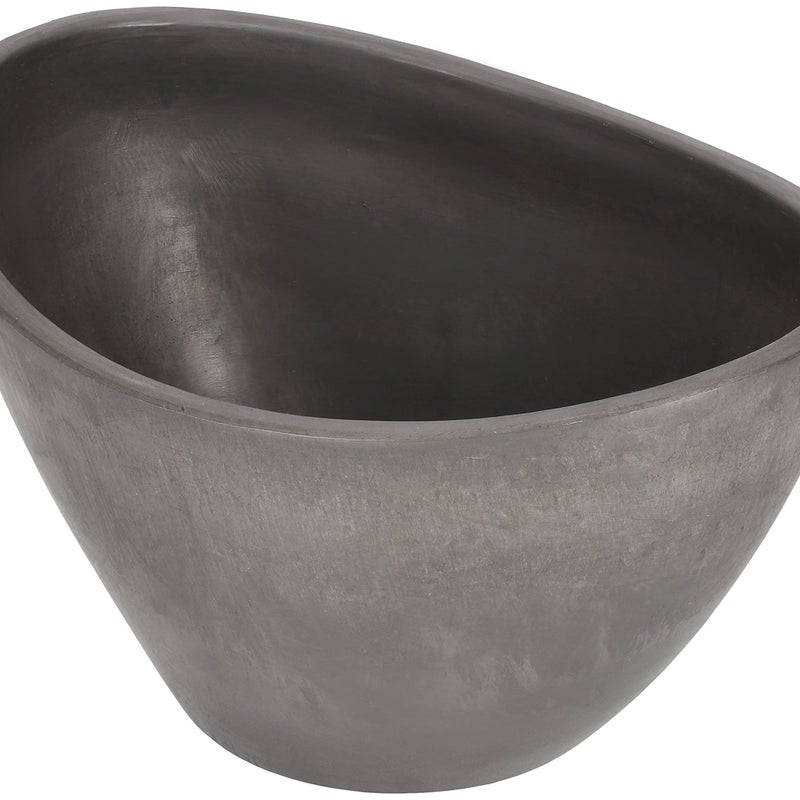 Doniczka łódka podłużna donica kompozytowa szara - KOTARBAU