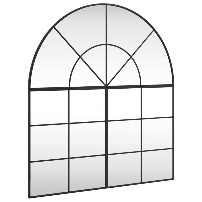 Miroir mural noir 100x110 cm arche fer - 2