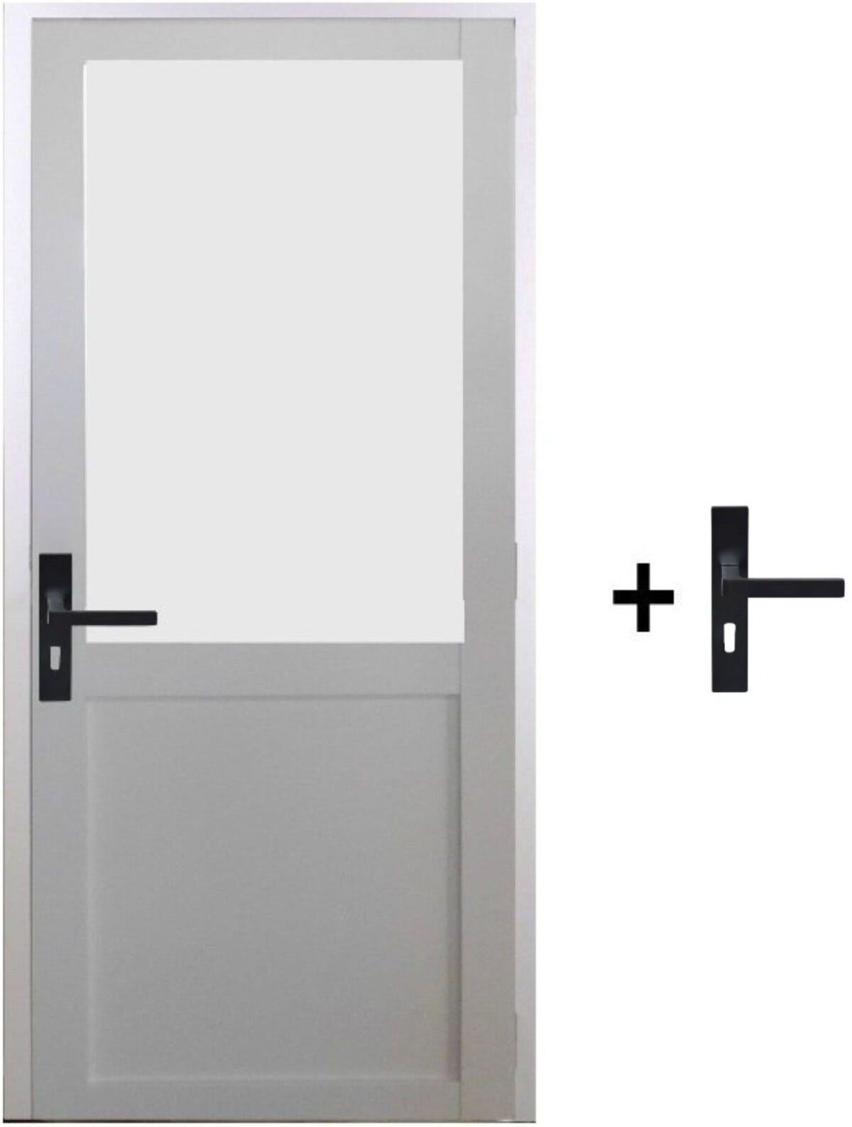 Bloc Porte Athena Blanc H204 X L83 Poussant Droite Côte Tableau ...