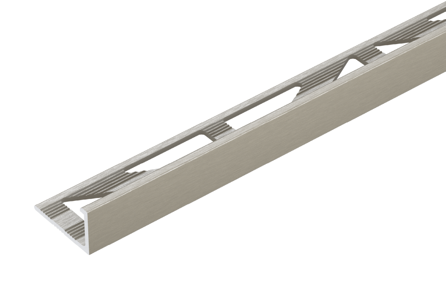 Profil do glazury narożny aluminiowy 8mm Cezar Tytan Szczotkowany Mat 2,5m