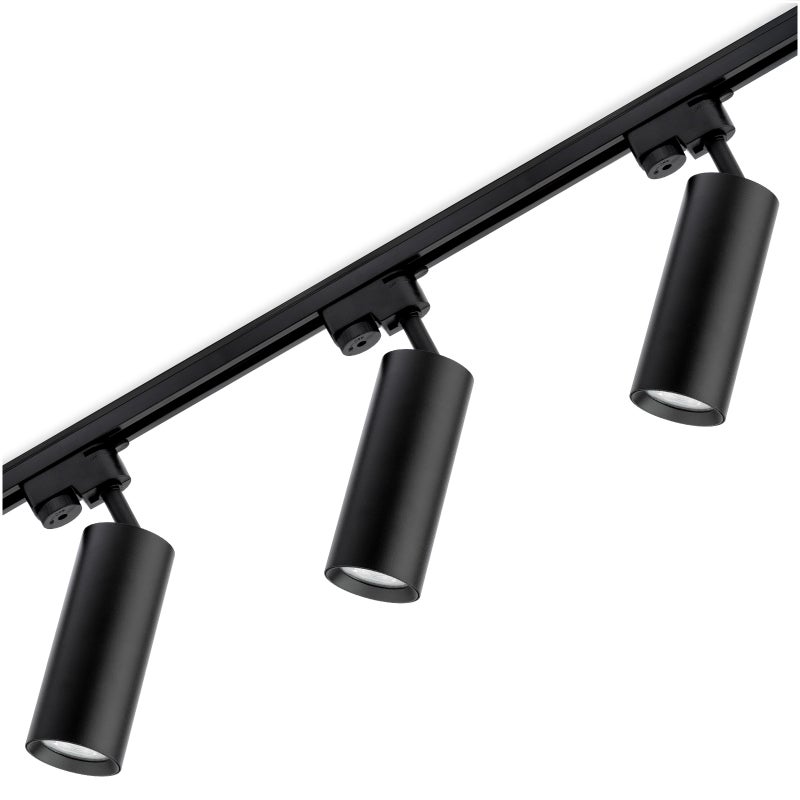 Zestaw Szyna Lumiled Oświetleniowa Szynoprzewód 1,5 m + 3x Reflektor Szynowy RITI GU10 Czarny
