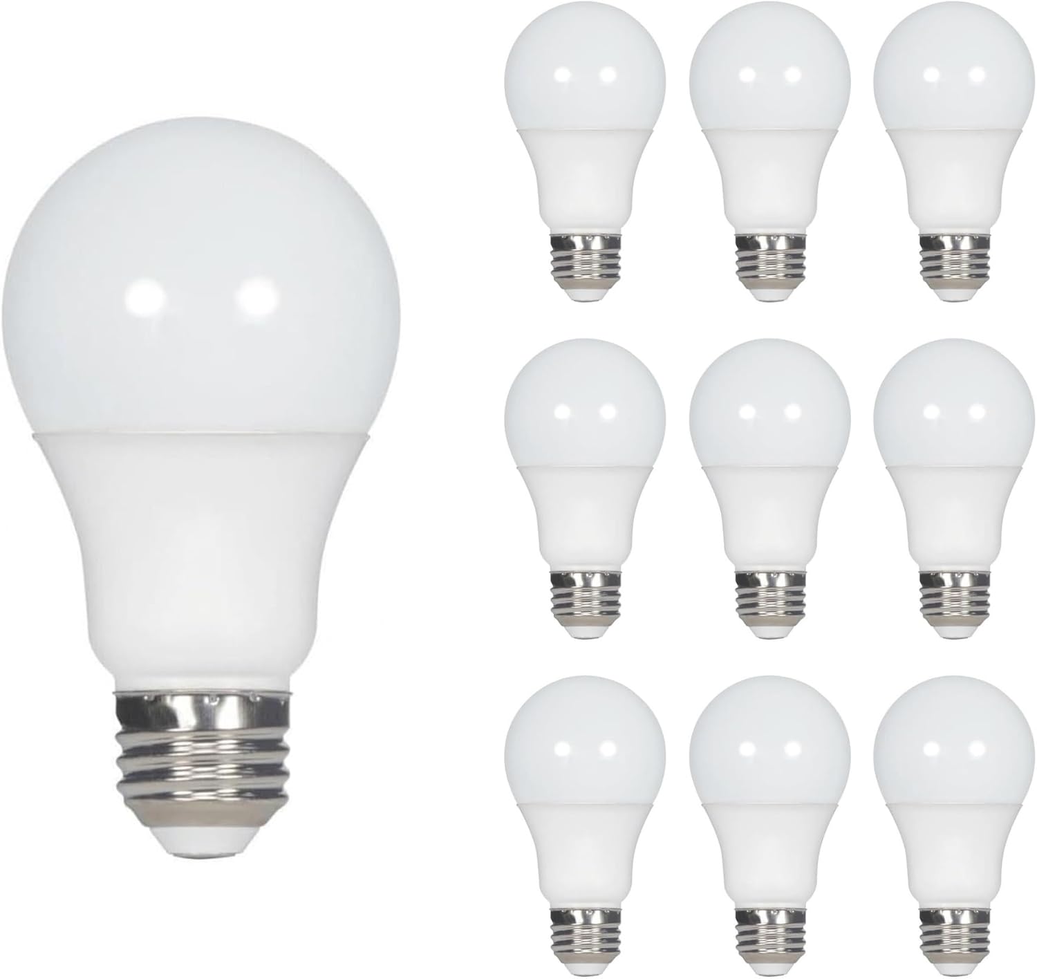(Kolor: Biały Ciepły) 10 szt. Żarówki LED z gwintem E27 9W (odpowiednik 60W) A60 - 806 lumenów - 3000K Biały Ciepły - Kąt świecenia 200°