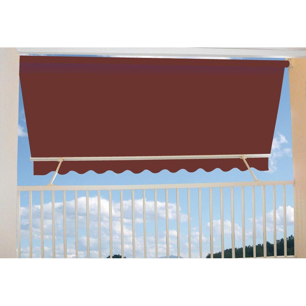 Toldo de balcón madura 0,8 m x 0,5 m manual (ses021r - burdeos)