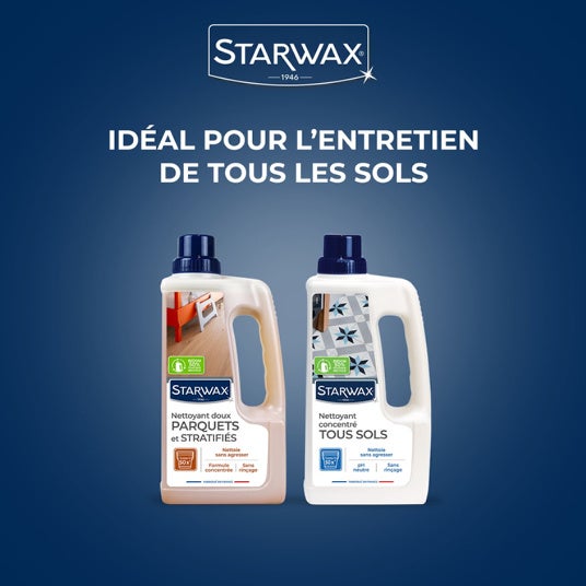 Nettoyant concentré sols bois et Sols Stratifiés Starwax - 1L Starwax - 5