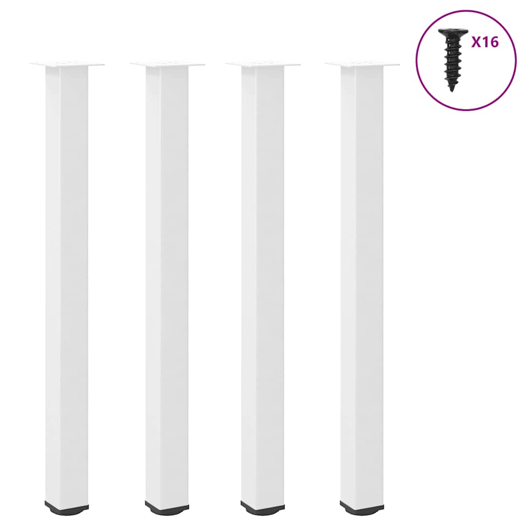 Nogi do stołu barowego 4 szt. Białe 110-112 cm Stal vidaXL