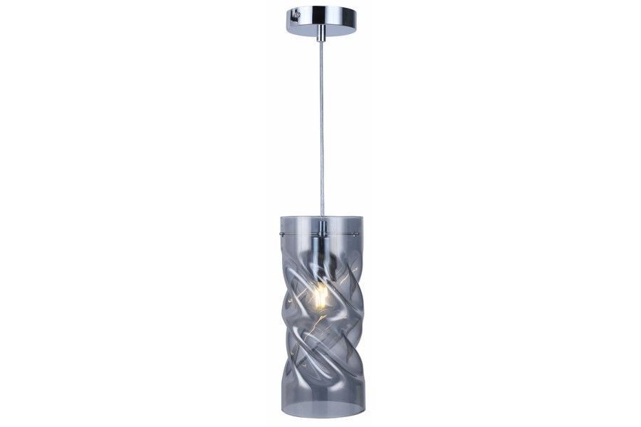 Lampa wisząca Pia chromowana 1xE27x60W wym: 120 x 12 x 12 cm szkło Reality