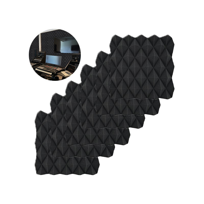 pianek akustycznych wysokiej gęstości Izolacja akustyczna pochłanianie dźwięku Panele piramidalne poprawiające akustykę Nie wymaga kleju podkładowego