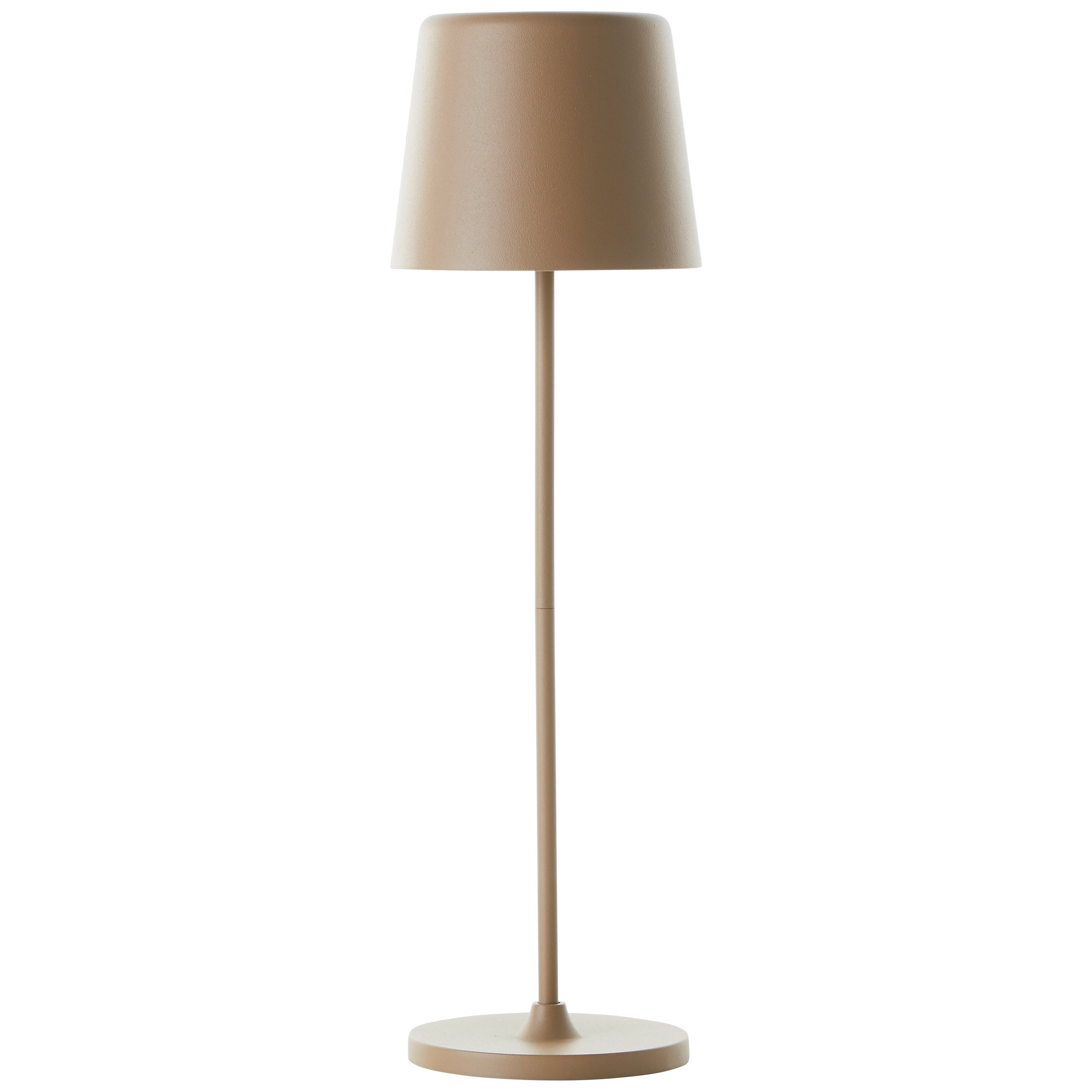 Brilliant Kaami Lampa stołowa ogrodowa LED, 37 cm, kolor cappuccino, matowy metal/złoty bambus, zintegrowana dioda LED 2 W - 4