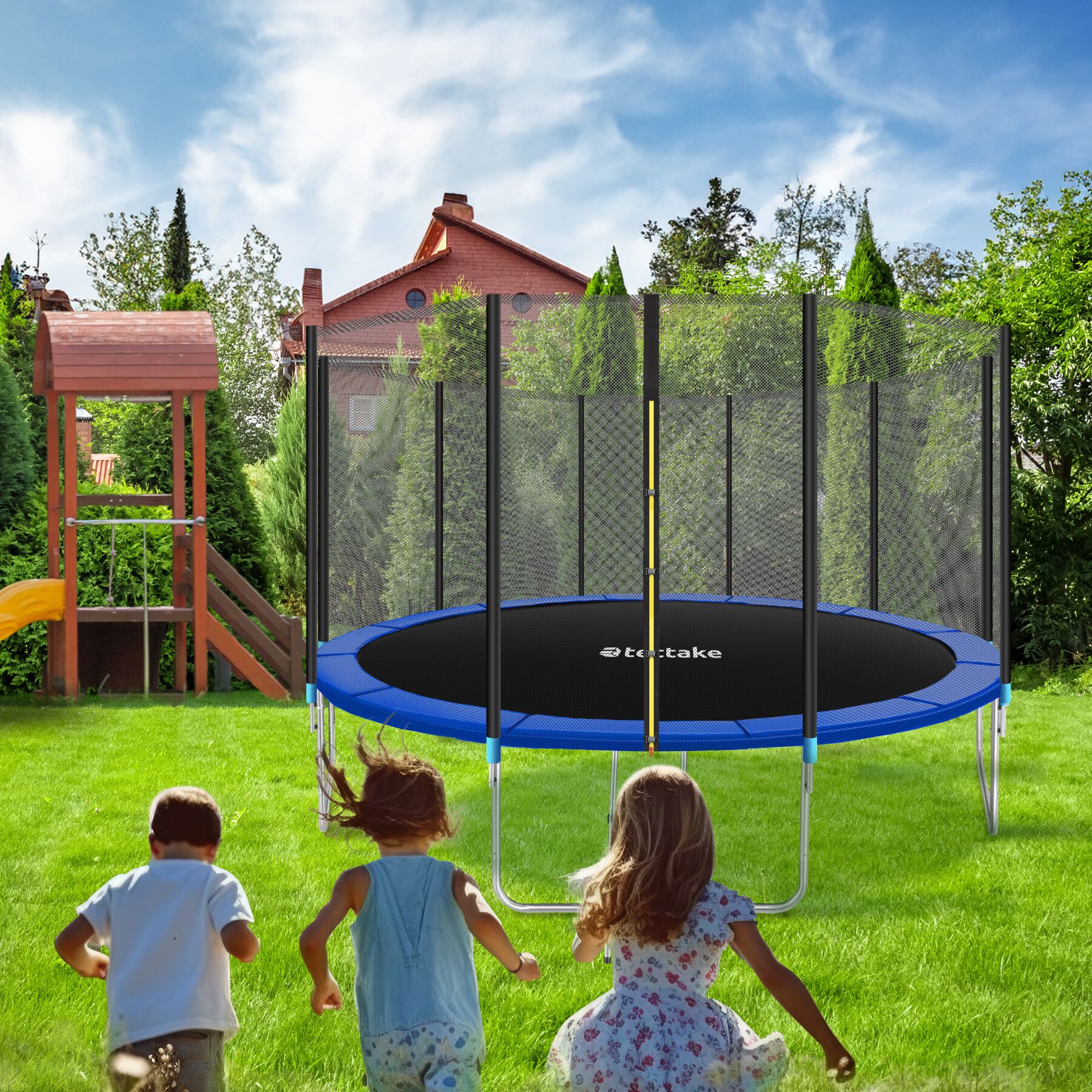 TECTAKE Trampolim Ø 457 cm, GS certificado - 2