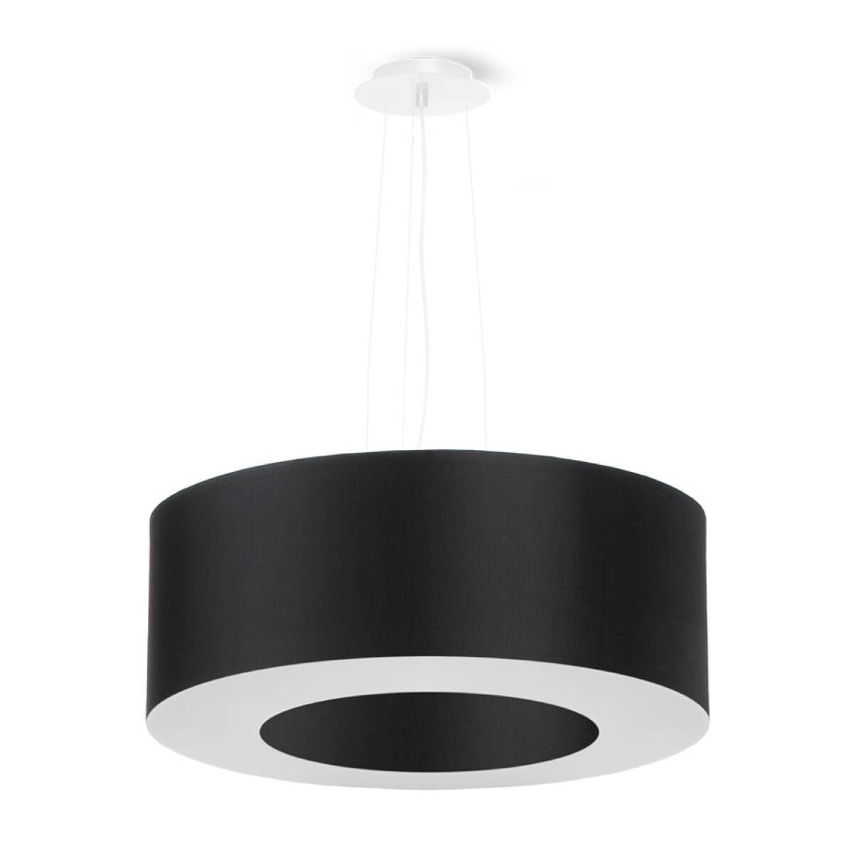 Lampa wisząca Saturno czarna 5xE27x15W wym: 112 x 50 x 50 cm tkanina Sollux Lighting