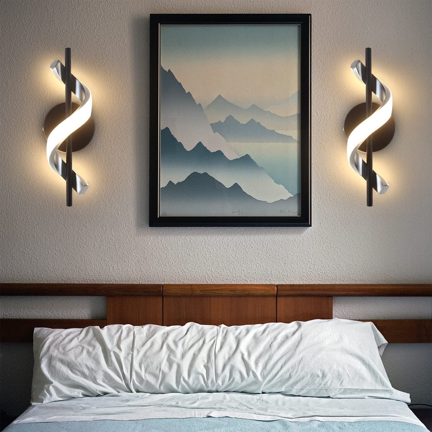 NETTLIFE applique murale LED applique d'intérieur design moderne lampe de couloir chambre 3000K lampe de cage d'escalier blanc chaud - 8