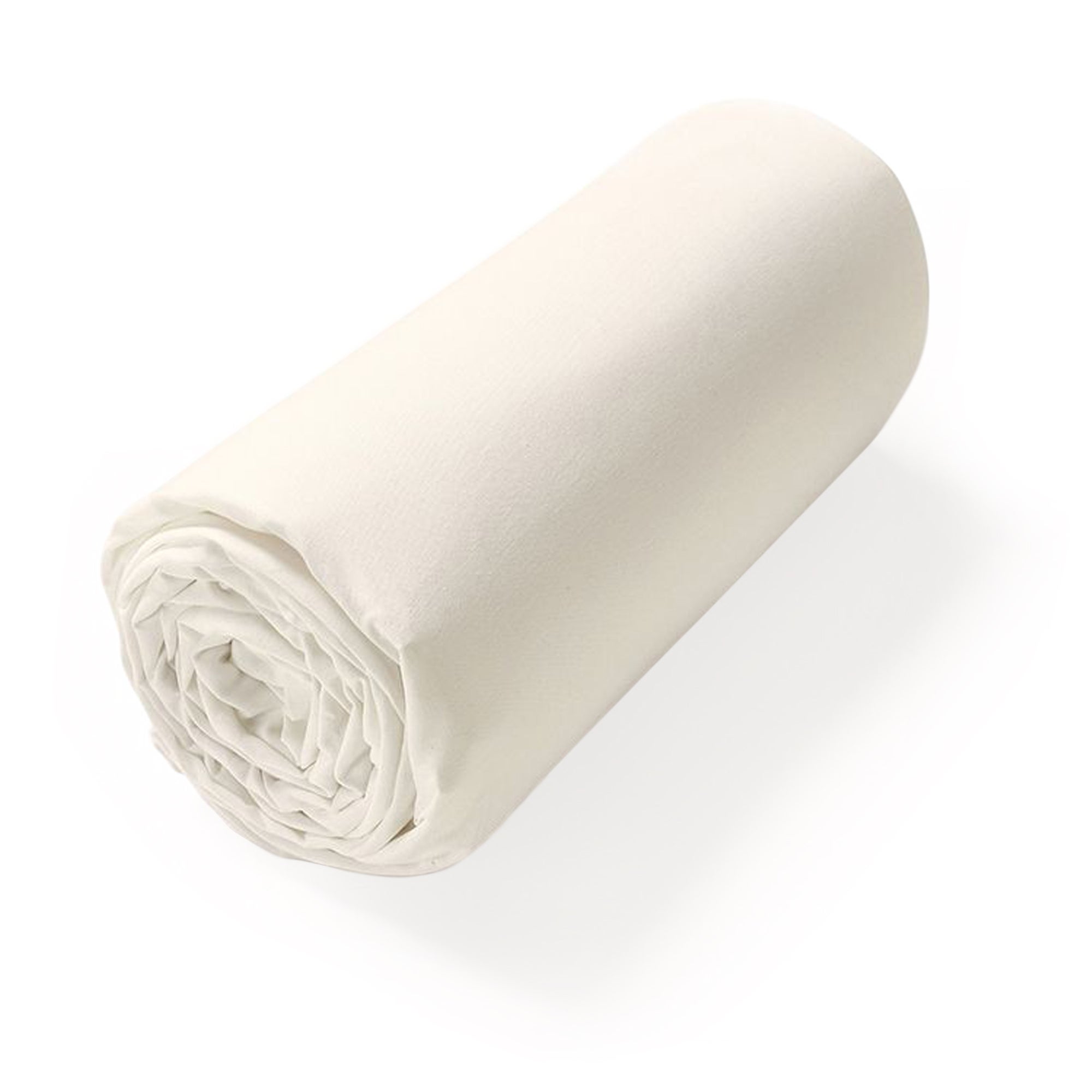 Drap housse uni 180x210 cm bonnet 30 cm coton ALTO Crème - 3