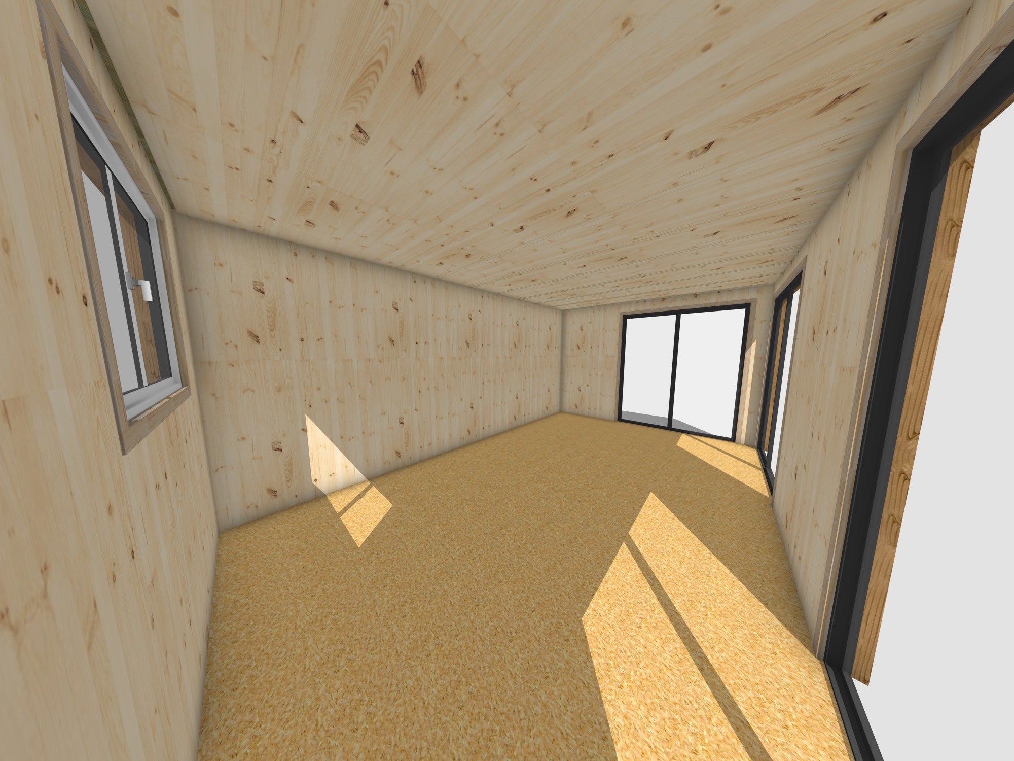 Annexe de jardin bois en bois 5,5 x 3,5 x 2,7 m avec plancher isolé - 5
