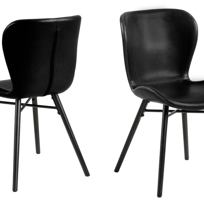 Bali krzesło stołowe skóra syntetyczna PU czarny.